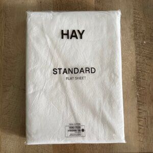 Hay Standard Flat Sheet Full/Queen White 100% Cotton